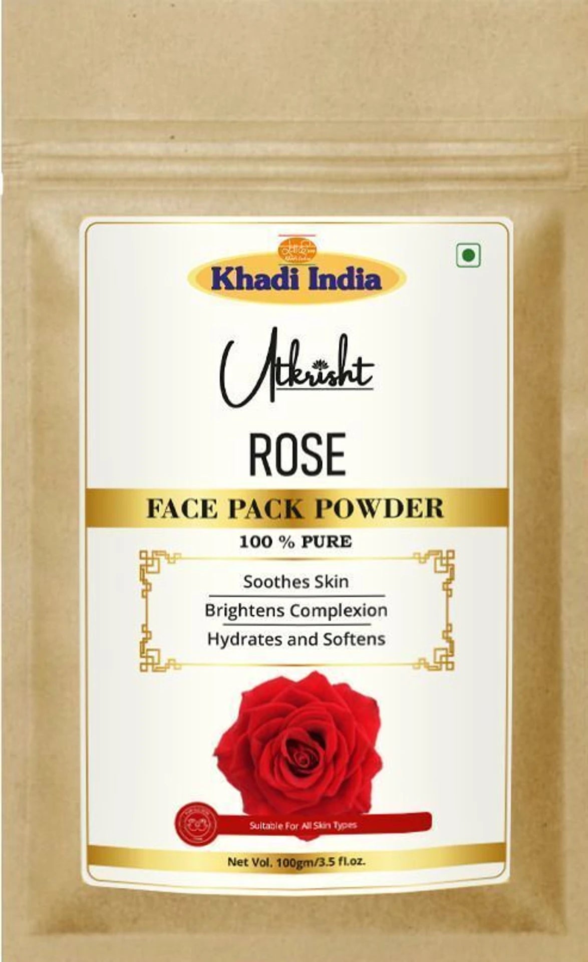 Khadi India Utkrisht Rose Face Pack Powder