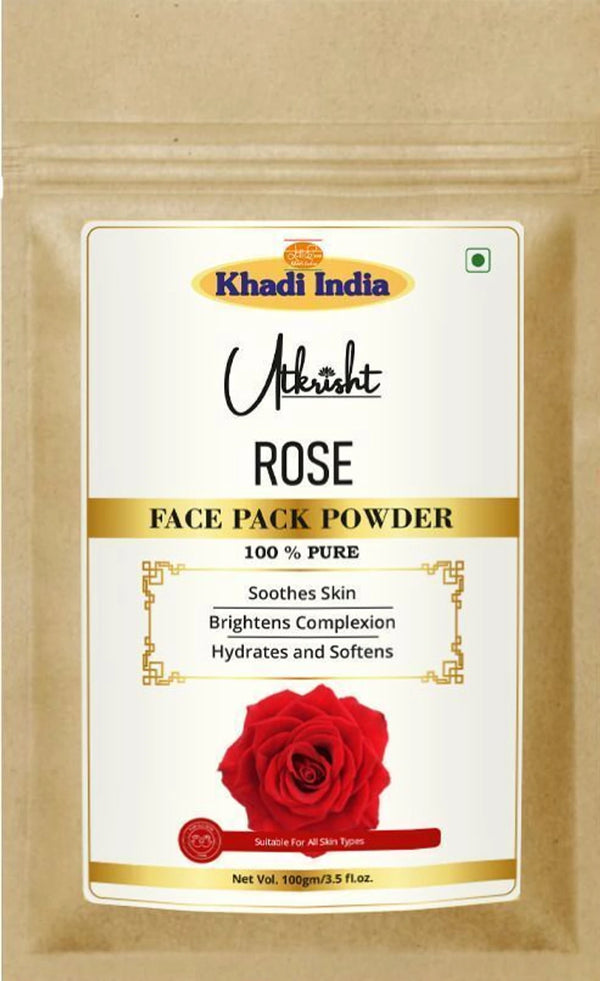 Khadi India Utkrisht Rose Face Pack Powder