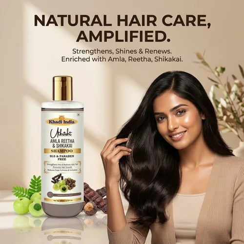 Khadi India Utkrisht Amla Reetha And Shikakai Shampoo