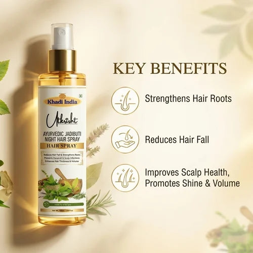 Khadi India Utkrisht Ayurvedic Jadibuti Night Hair Spray