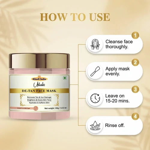 Khadi India Utkrisht De Tan Face Mask