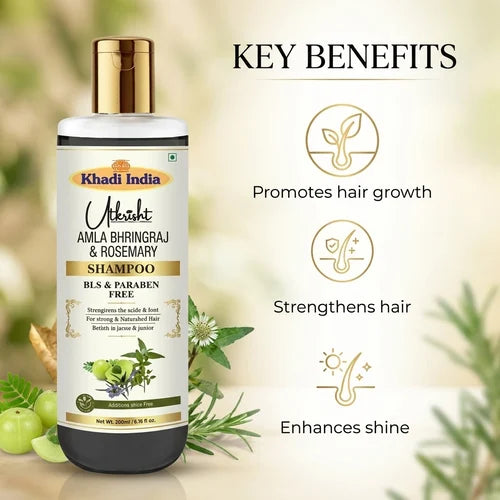 Khadi India Utkrisht Amla Bhringraj & Rosemary Shampoo