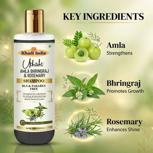 Khadi India Utkrisht Amla Bhringraj & Rosemary Shampoo