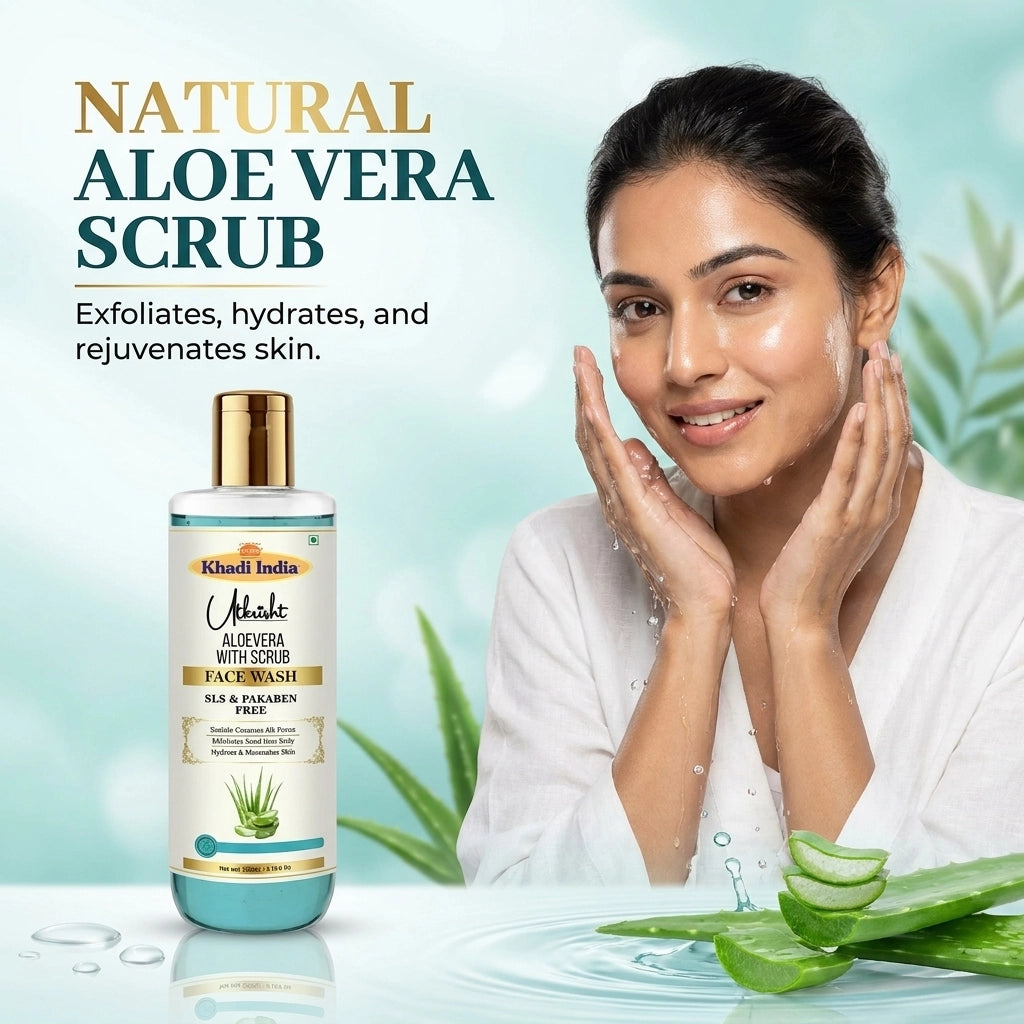 Khadi India Utkrisht Aloe Vera With Scrub Face Wash