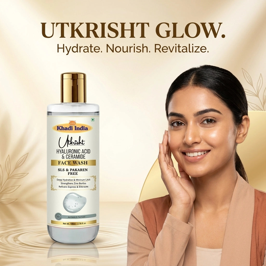 Khadi India Utkrisht Hyaluronic Acid & Ceramide SLS & Paraben Free Face Wash