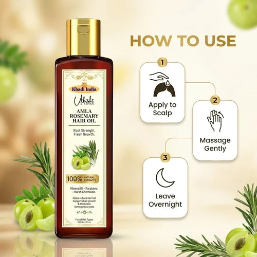 Khadi India Utkrisht Amla Rosemary Hair Oil