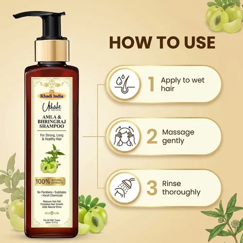 Khadi India Utkrisht Amla & Bhringraj Shampoo