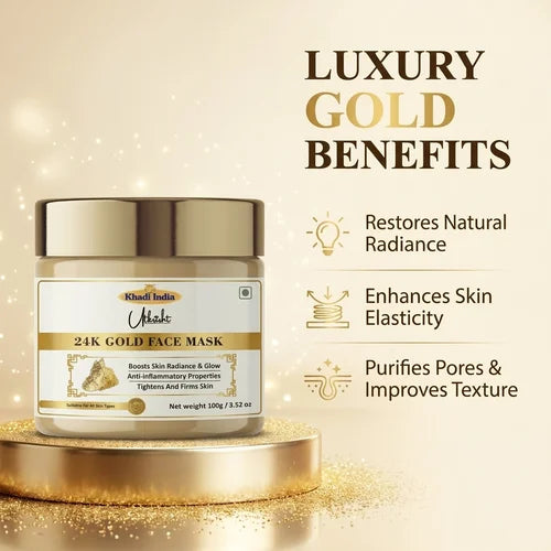 Khadi India 24K Gold Face Mask for Glowing & Radiant Skin