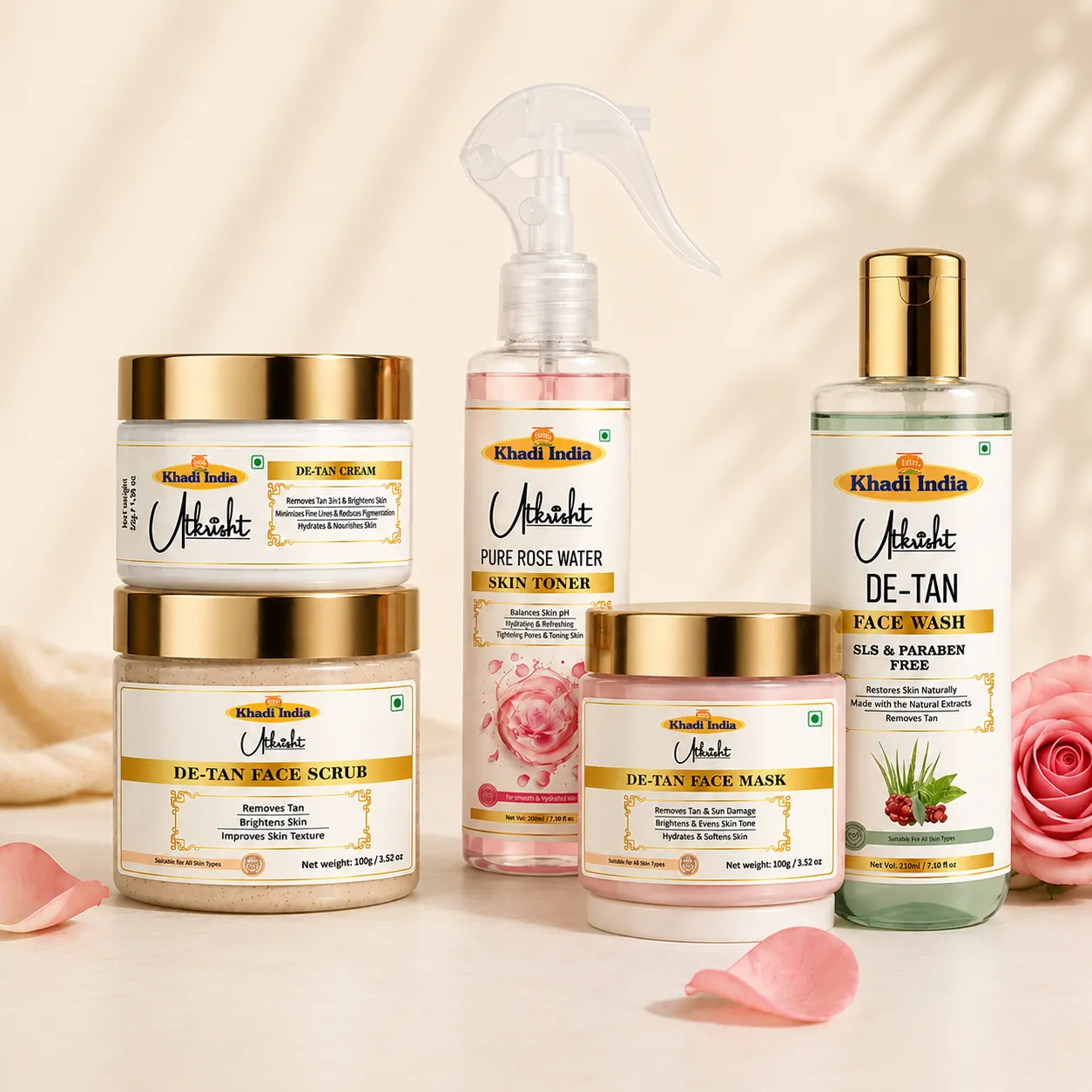 Khadi India Utkrisht De-Tan Kit for Glowing Skin