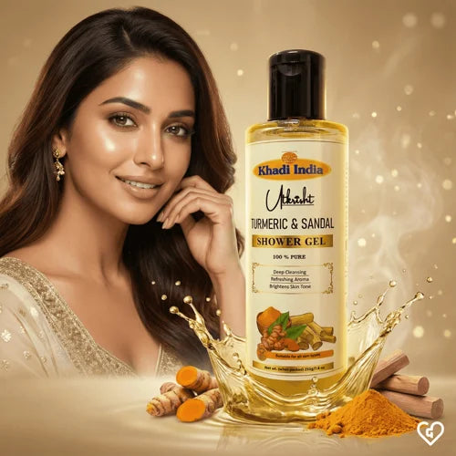 Khadi India Utkrisht Turmeric & Sandal Shower Gel
