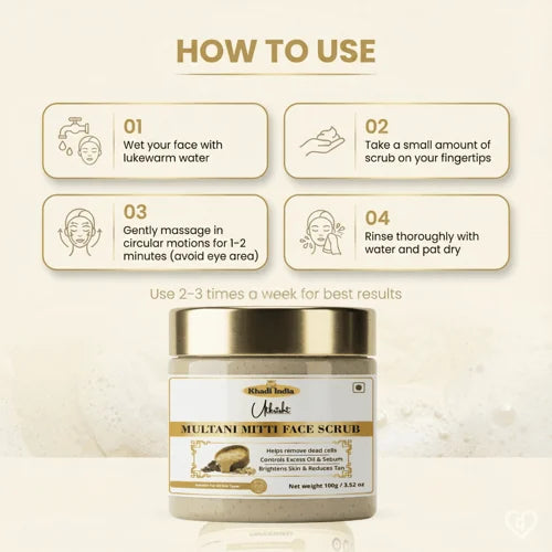 Khadi India Utkrisht Multani Mitti Face Scrub